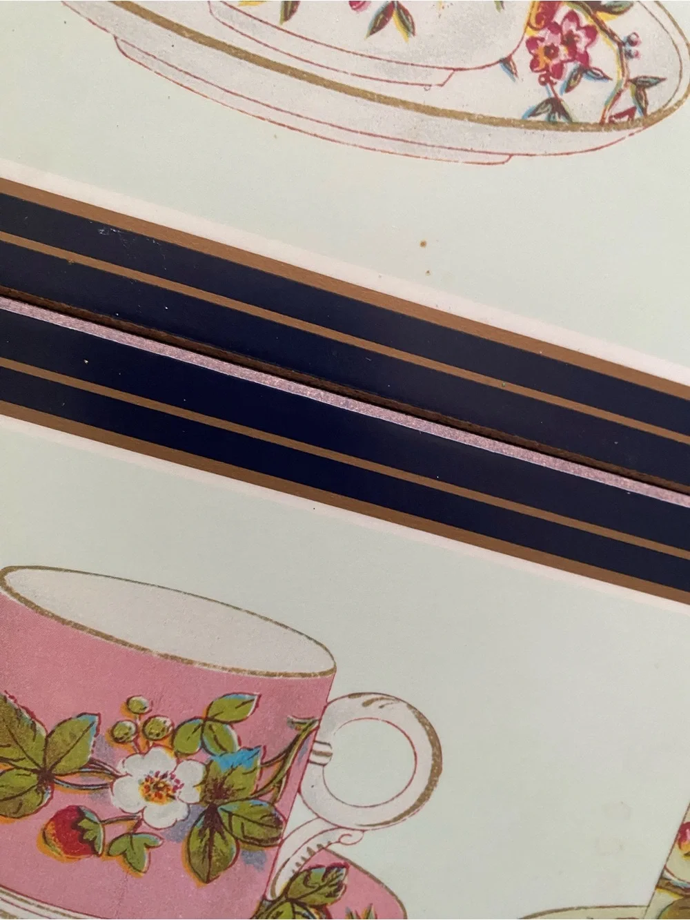 Pimpernel Made in England 4 Cork Floral Teacup Placemats 16x12 English Country